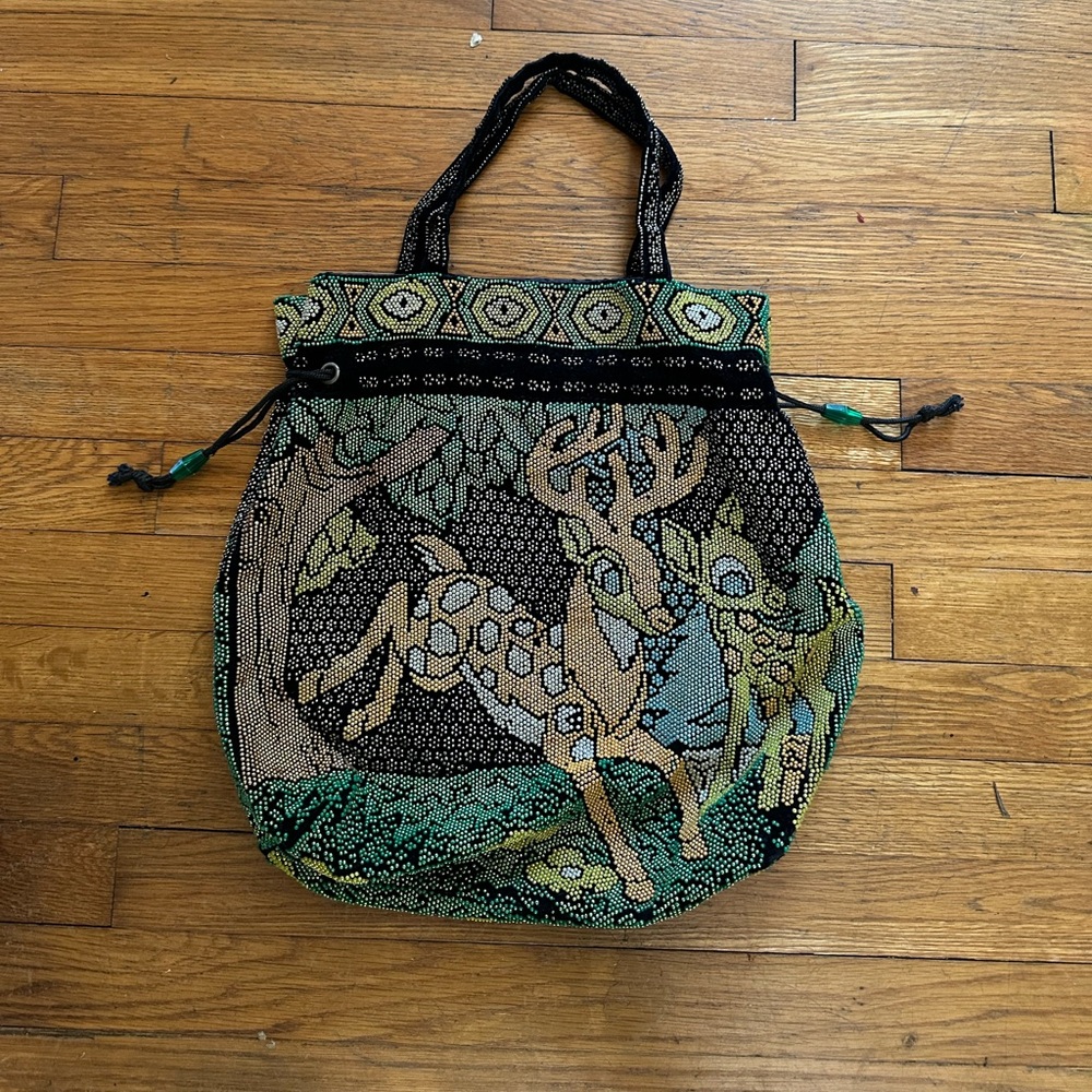 Vtg 70s 80s Bambi purse candy dot beads